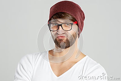 Handsome young man posing at studio Stock Photo