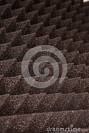 Close up of studio sound acoustical foam Background Stock Photo