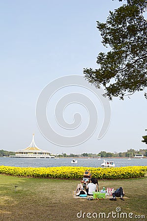 Suan Luang Rama 9, a beautiful public garden in Bangkok, Thailand Editorial Stock Photo