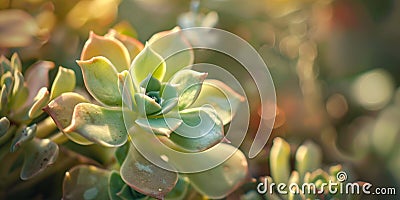 Close up of succulent plant in garden Stock Photo