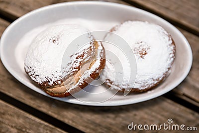 Close up of sugary donuts Stock Photo