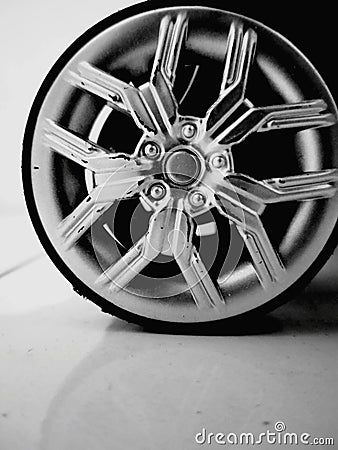 Close-up of suitcase wheels Stock Photo