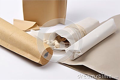 close-up of sustainable packaging, with details visible Stock Photo