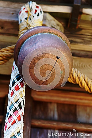 Close-up of Suzu Japanese Shinto bell Stock Photo