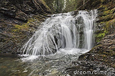 Close up of Sweetcreek Falls. Stock Photo