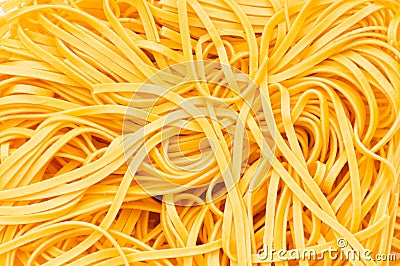 Close up of the tangled spaghetti Stock Photo