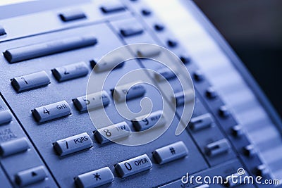 Close-up of telephone keypad. Stock Photo