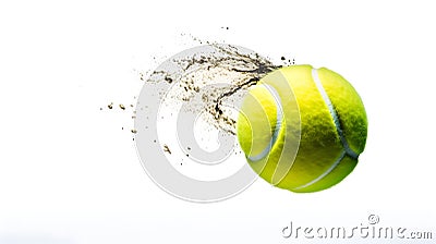 Close-up of a tennis ball in motion Stock Photo