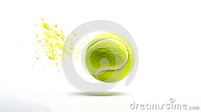 Close-up of a tennis ball in motion Stock Photo