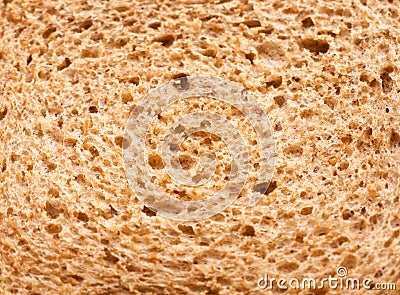 close up texture of brown rye bread macro detail food Stock Photo