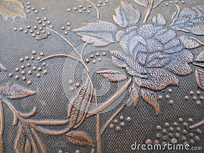 Close Up Texture Embossed Rose Stock Photo