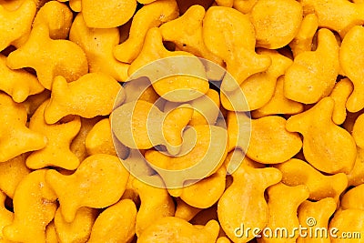 Goldfish Crackers Texture Background Editorial Stock Photo