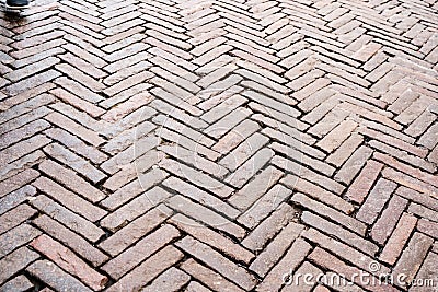 Close-up texture of gray clinker paving stones. Stock Photo