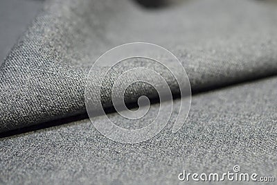 Close up texture light gray fabric of suit Stock Photo