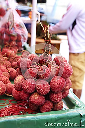 Close up thai lychee Stock Photo