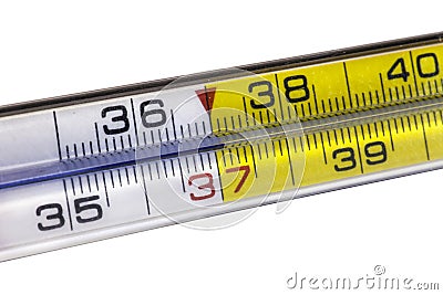 Close-up of a thermometer Stock Photo
