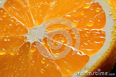 Close-up of a thin slice of an orange Stock Photo