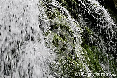 Close up of Thurfaelle, Thur waterfalls, in Toggenburg. St. Gallen, Switzerland. Stock Photo
