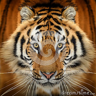 Close up tiger portrait. Animal looking on camera Stock Photo