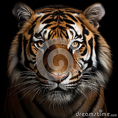 Hyperrealistic Tiger Portrait In 8k Resolution Stock Photo