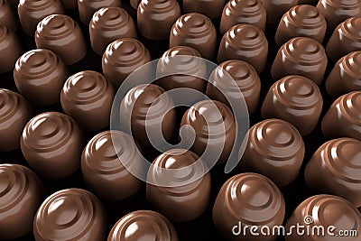 A close up to a bunch of chocolates Stock Photo