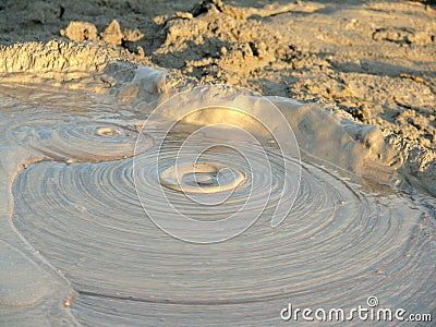 Close up to a Mud Volcano Stock Photo