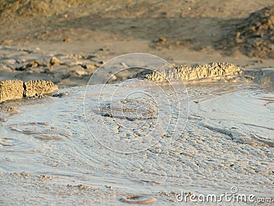 Close up to a Mud Volcano Stock Photo