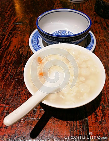 Close up to Tangyuan- traditional Chinese food Stock Photo