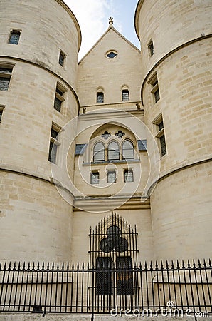 Close-up of the towers of the Conciergerie in Paris Stock Photo