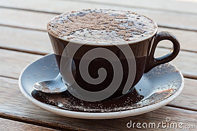 Close up of traditional cappuccino Stock Photo