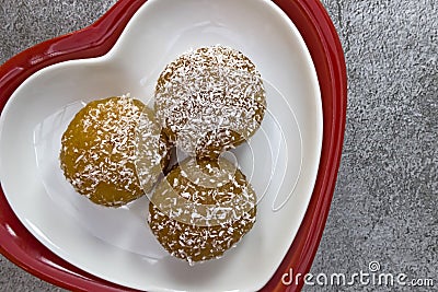 Close up traditional turkish kemalpasa dessert on plate Stock Photo