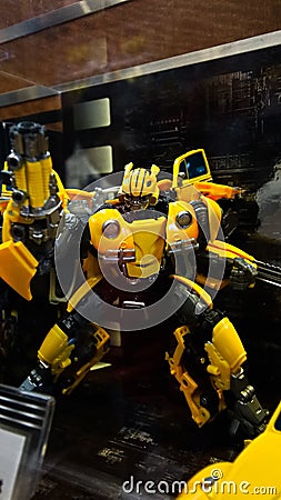 Close up of Transformers BumbleBee figure Editorial Stock Photo