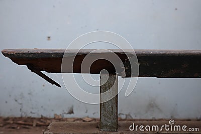 Close-up of a tree that has been bitten by termites Old house decay Wooden background pictures in the house Stock Photo