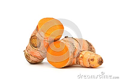 Close-up of Turmeric (Curcuma longa Linn) rhizome Stock Photo