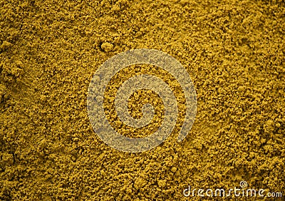 Close up of turmeric powder background Stock Photo