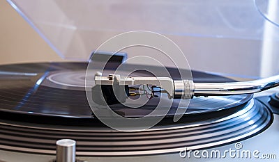 Close up of a turntable needle head Stock Photo