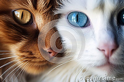 Close up of two cuddling cats Stock Photo