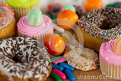 Close-up of various confectionery Stock Photo