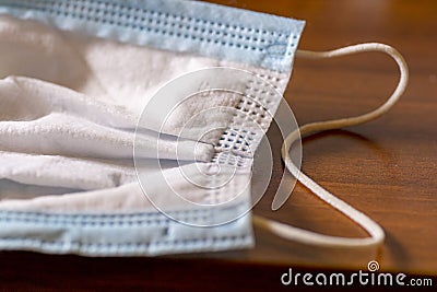 Close-up view of an anti Covid surgical mask Stock Photo