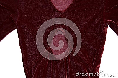 Red Figure Skating Dress Close Up Back View Stock Photo