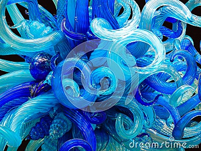 Dale Chihuly Blown Glass Closeup Editorial Stock Photo