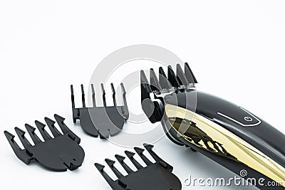 Close-up view of the cordless electric hair clipper Stock Photo