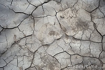 A close-up view of a cracked surface on a wall. Perfect for adding texture and depth to design projects Stock Photo