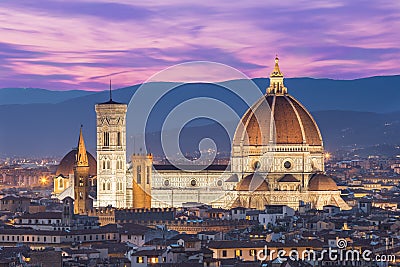 Close up view of Duomo in Florence, Italy Stock Photo