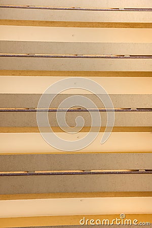 Close-up view of four levels of concrete built sloped walkway railing Stock Photo