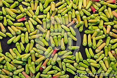 Fresh cloves harvested from field Stock Photo