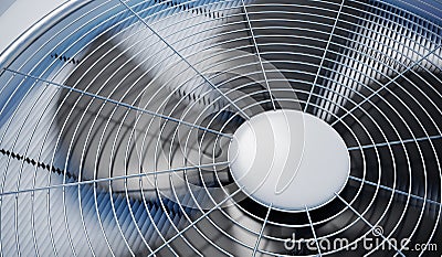 Close up view on HVAC units heating, ventilation and air conditioning. 3D rendered illustration Cartoon Illustration