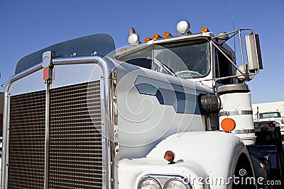 Close up view of industrial truck Stock Photo