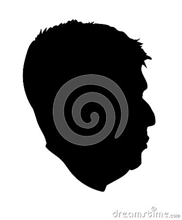 Man face. Vector drawing icon Vector Illustration