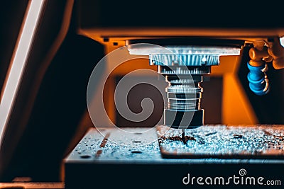 Close-up view of milling process Stock Photo